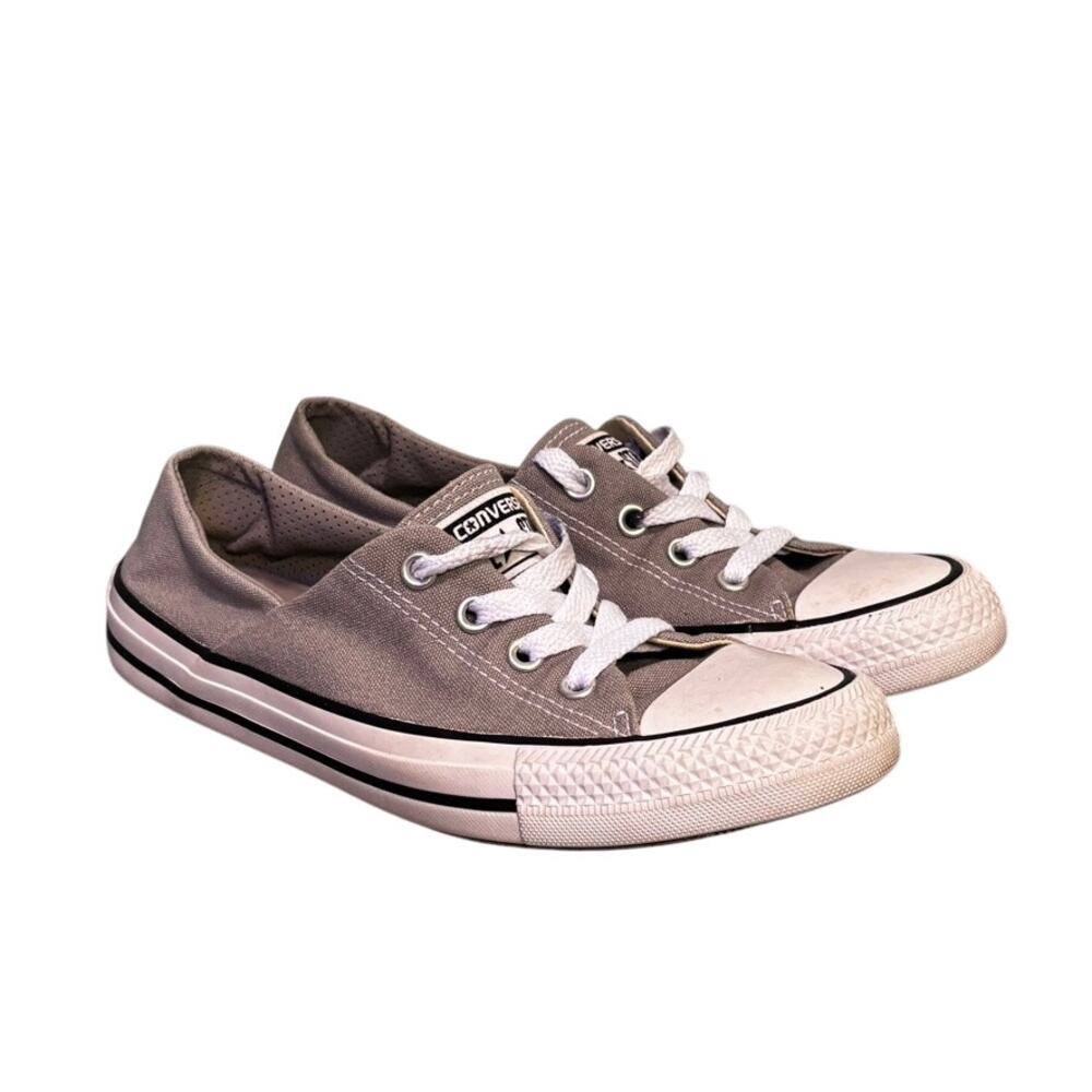 Converse Chuck Taylor All Star Coral OX Gray Canvas Slip On Womens Size 7